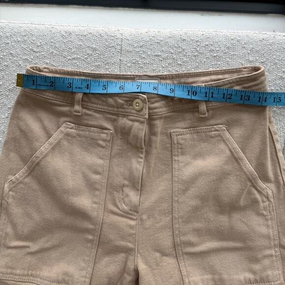 Aritzia Wilfred Free Modern Utility High Rise Straight Leg Tan Pants Size 4 - Picture 6 of 9